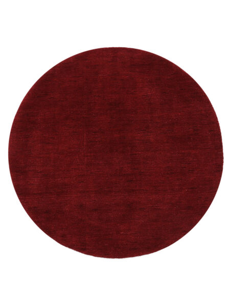  Handloom - Ciemnoczerwony Dywan Ø 200 Nowoczesny Okrągły Czerwony (Wełna, Indie)