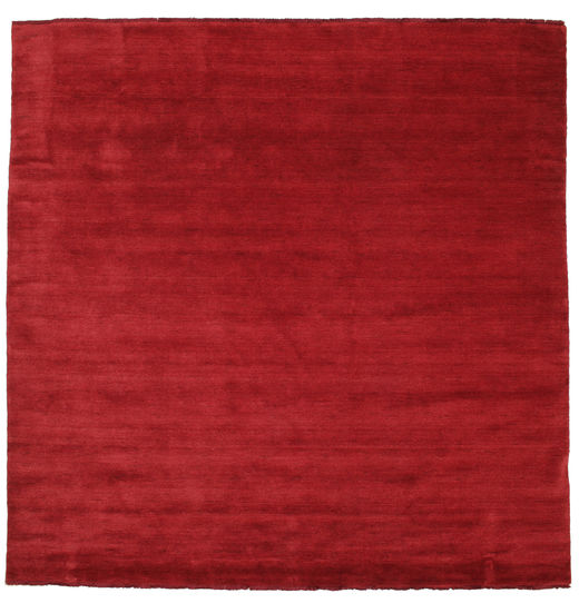  Handloom Fringes - Ciemnoczerwony Dywan 250X250 Nowoczesny Kwadratowy Czerwony Duży (Wełna, Indie)