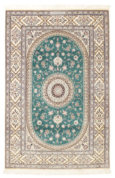  Nain 6La Habibian Dywan 120X185 Orientalny Tkany Ręcznie Jasnoszary/Biały/Creme (Wełna/Jedwab, Persja/Iran)