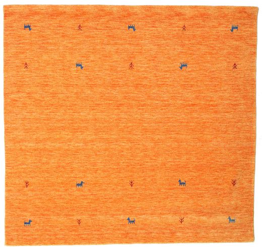 Gabbeh Loom Two Lines - Pomarańczowy Dywan 200X200 Nowoczesny Kwadratowy Pomarańczowy (Wełna, Indie)