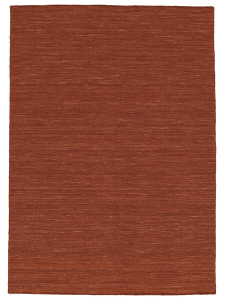  Kilim Loom - Rdzawy Dywan 160X230 Nowoczesny Tkany Ręcznie Ciemnoczerwony (Wełna, Indie)