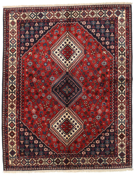 156X195 Dywan Yalameh Dywan Orientalny Tkany Ręcznie Ciemnoczerwony/Czerwony (Wełna, Persja/Iran)