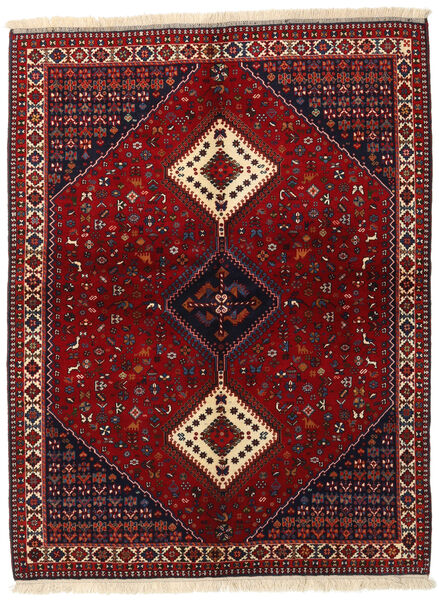 155X200 Dywan Yalameh Dywan Orientalny Tkany Ręcznie Ciemnoczerwony/Czerwony (Wełna, Persja/Iran)