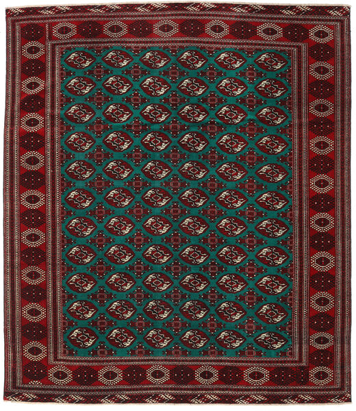  Turkmeński Patina Dywan 293X338 Orientalny Tkany Ręcznie Ciemnoczerwony/Czerwony Duży (Wełna, )