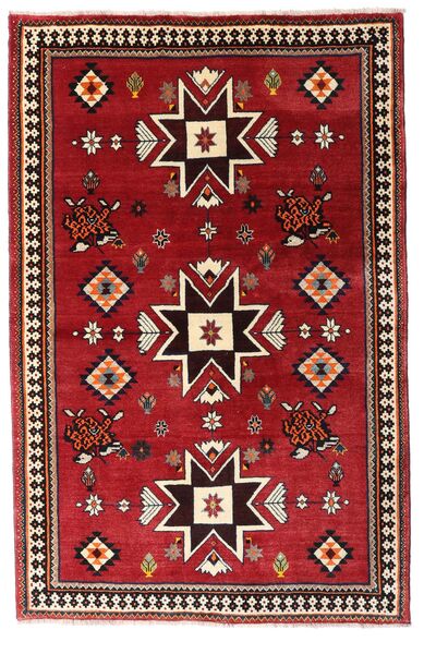 Dywan Orientalny Kaszkaj 127X197 Ciemnoczerwony/Beżowy (Wełna, Persja/Iran)