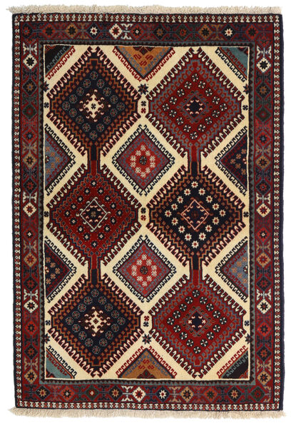 104X152 Dywan Yalameh Dywan Orientalny Tkany Ręcznie Ciemnoczerwony/Brunatny (Wełna, Persja/Iran)