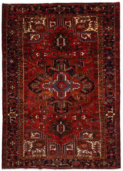  Heriz Dywan 222X330 Orientalny Tkany Ręcznie Ciemnoczerwony/Czerwony (Wełna, Persja/Iran)