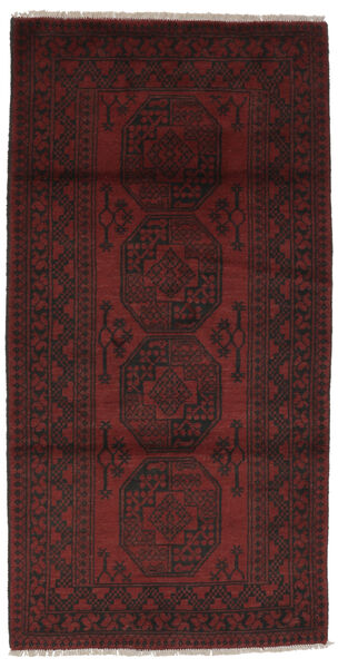 Afgan Dywan 97X196 Orientalny Tkany Ręcznie Czarny (Wełna, Afganistan)