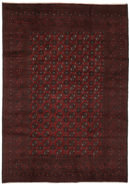  Afgan Dywan 198X288 Orientalny Tkany Ręcznie Czarny (Wełna, Afganistan)