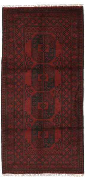  Afgan Dywan 95X199 Orientalny Tkany Ręcznie Czarny (Wełna, Afganistan)