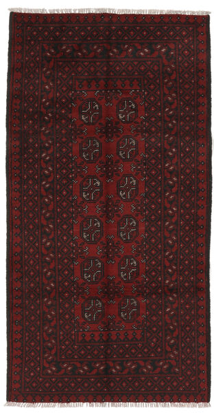  Afgan Dywan 92X188 Orientalny Tkany Ręcznie Chodnik Czarny (Wełna, Afganistan)