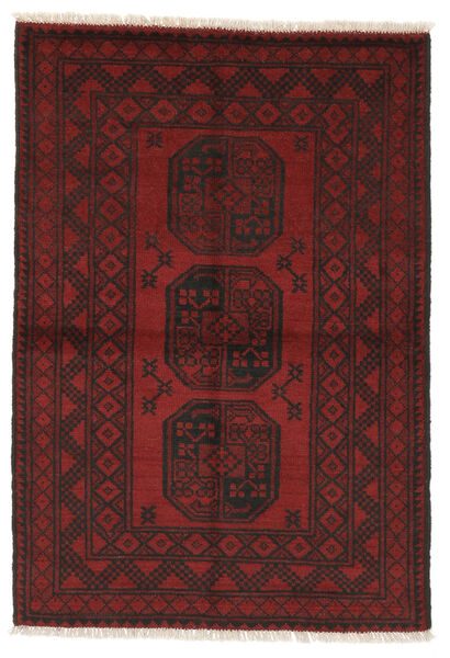  Afgan Dywan 98X199 Orientalny Tkany Ręcznie Czarny/Ciemnoczerwony (Wełna, Afganistan)