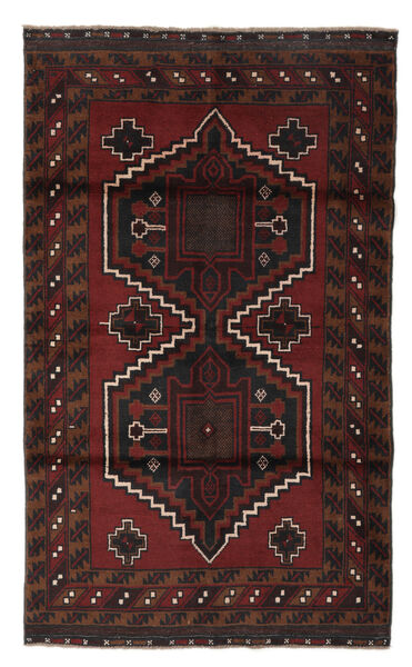  Beludż Dywan 112X194 Orientalny Tkany Ręcznie Czarny (Wełna, Afganistan)