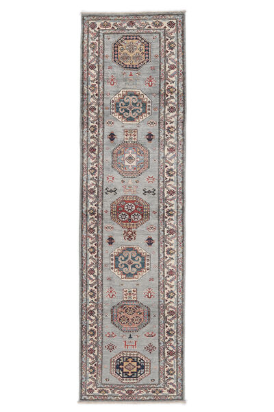  Kazak Ariana Dywan 79X293 Orientalny Tkany Ręcznie Chodnik Dywanowy Ciemnobrązowy (Wełna, Afganistan)