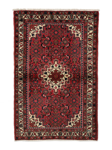  Hosseinabad Dywan 106X163 Orientalny Tkany Ręcznie Czarny/Ciemnoczerwony (Wełna, )