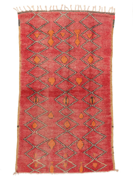  Berber Moroccan - Mid Atlas Vintage Dywan 150X260 Nowoczesny Tkany Ręcznie Ciemnoczerwony/Czerwony (Wełna, )
