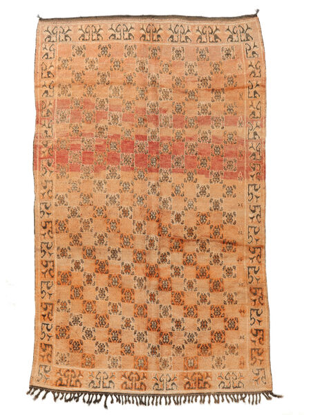 Dywan Tkany Ręcznie Berber Moroccan - Mid Atlas Vintage 200X326 Brunatny/Pomarańczowy (Wełna, Maroko)