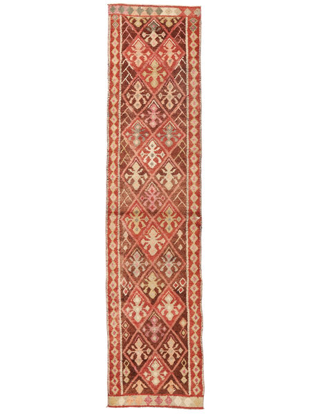 86X370 Dywan Orientalny Herki Vintage Dywan Chodnik Dywanowy Ciemnoczerwony/Brunatny (Wełna, Turcja)