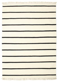  Dorri Stripe - White/Czarny Dywan 160X230 Nowoczesny Tkany Ręcznie Beżowy/Biały/Creme (Wełna, Indie)