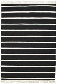  Dorri Stripe - Czarny/Biały Dywan 160X230 Nowoczesny Tkany Ręcznie Czarny/Biały (Wełna, )