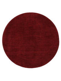  Handloom - Ciemnoczerwony Dywan Ø 300 Nowoczesny Okrągły Czerwony Duży (Wełna, Indie)