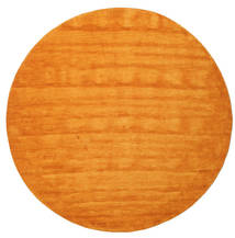  Handloom - Pomarańczowy Dywan Ø 300 Nowoczesny Okrągły Żółty/Pomarańczowy/Jasnobrązowy Duży (Wełna, Indie)