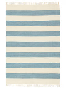  Cotton Stripe - Jasny Niebieski Dywan 160X230 Nowoczesny Tkany Ręcznie Jasnoniebieski/Beżowy (Bawełna, Indie)