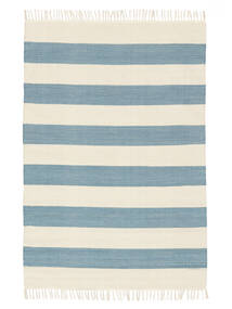  Cotton Stripe - Jasny Niebieski Dywan 140X200 Nowoczesny Tkany Ręcznie Beżowy/Jasnoniebieski (Bawełna, Indie)