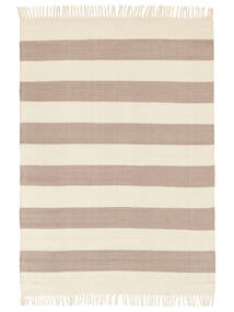  Cotton Stripe - Brunatny Dywan 140X200 Nowoczesny Tkany Ręcznie Beżowy/Żółty (Bawełna, Indie)