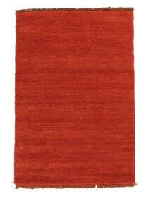 Handloom Fringes 100X160 Mały Rdzawa Czerwień/Czerwony Jednobarwny Dywan Wełniany Dywan 