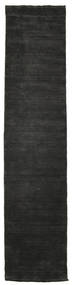  Handloom Fringes - Czarny/Szary Dywan 80X350 Nowoczesny Chodnik Dywanowy Czarny (Wełna, Indie)