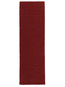  Kilim Loom - Ciemnoczerwony Dywan 80X250 Nowoczesny Tkany Ręcznie Chodnik Dywanowy Ciemnoczerwony (Wełna, Indie)