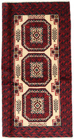 Dywan Beludż Fine Dywan 95X183 Ciemnoczerwony/Czerwony (Wełna, Persja/Iran)