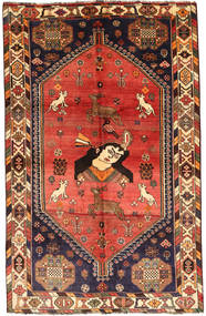 161X255 Dywan Kaszkaj Fine Orientalny Brunatny/Ciemnoczerwony (Wełna, Persja/Iran)