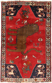  Kaszkaj Dywan 129X208 Orientalny Tkany Ręcznie Rdzawy/Czerwony/Ciemnoczerwony (Wełna, Persja/Iran)