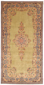  Kerman Sygnowany: Samadi Dywan 255X505 Orientalny Tkany Ręcznie Żółty/Jasnobrązowy Duży (Wełna, Persja/Iran)