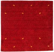  Gabbeh Loom Two Lines - Czerwony Dywan 200X200 Nowoczesny Kwadratowy Czerwony/Ciemnoczerwony (Wełna, Indie)