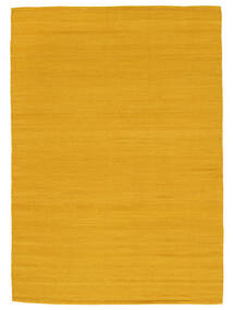  Kilim Loom - Żółty Dywan 200X300 Nowoczesny Tkany Ręcznie Brązowy/Biały/Creme (Wełna, Indie)