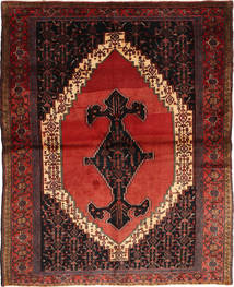  Senneh Dywan 155X190 Orientalny Tkany Ręcznie Ciemnoczerwony/Ciemnobrązowy (Wełna, Persja/Iran)