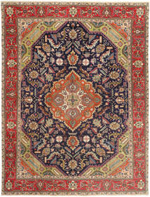  Tebriz Patina Dywan 300X395 Orientalny Tkany Ręcznie Ciemnoczerwony/Jasnobrązowy Duży (Wełna, Persja/Iran)