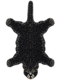  Leopard - Czarny Dywan 100X160 Nowoczesny Czarny (Wełna, Indie)