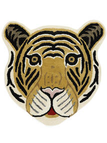  Me Tiger - Beżowy Dywan 100X100 Nowoczesny Kwadratowy Brązowy/Czarny (Wełna, Indie)