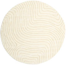  Woodyland - Cream/Beżowy Dywan Ø 250 Nowoczesny Okrągły Beżowy/Biały/Creme Duży (Wełna, Indie)