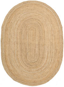 Dywan Zewnętrzny Frida Oval - Natural Dywan 160X230 Nowoczesny Tkany Ręcznie Ciemnobeżowy/Beżowy (Dywan Jutowe Indie)