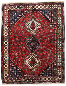 156X195 Dywan Yalameh Orientalny Ciemnoczerwony/Czerwony (Wełna, Persja/Iran)