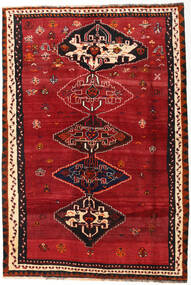 162X239 Dywan Orientalny Sziraz Czerwony/Ciemnoczerwony (Wełna, Persja/Iran)