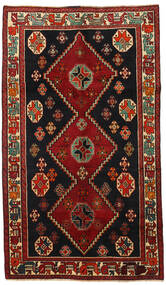  Kaszkaj Dywan 145X249 Orientalny Tkany Ręcznie Czarny/Ciemnoczerwony (Wełna, Persja/Iran)