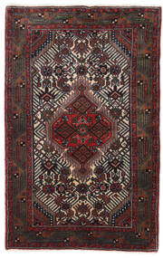  Hamadan Dywan 78X123 Orientalny Tkany Ręcznie Czarny/Ciemnoczerwony (Wełna, Persja/Iran)