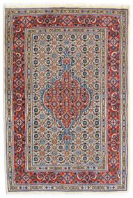  Moud Dywan 75X112 Orientalny Tkany Ręcznie Ciemnoszary/Ciemnoczerwony (Wełna/Jedwab, Persja/Iran)