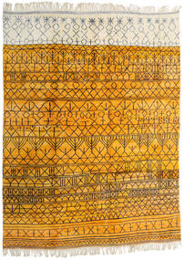  Berber Moroccan - Mid Atlas Dywan 302X400 Nowoczesny Tkany Ręcznie Żółty/Beżowy Duży (Wełna, Maroko)